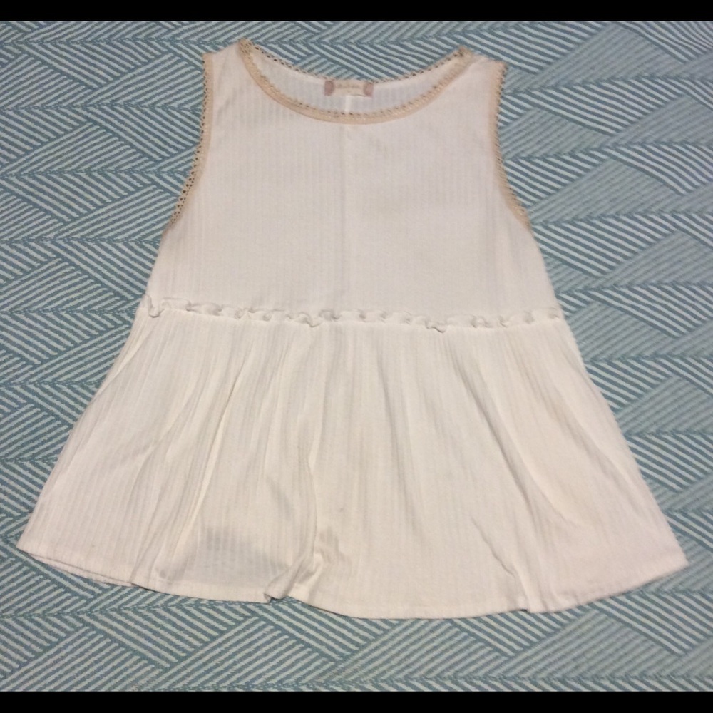 Peplum white top